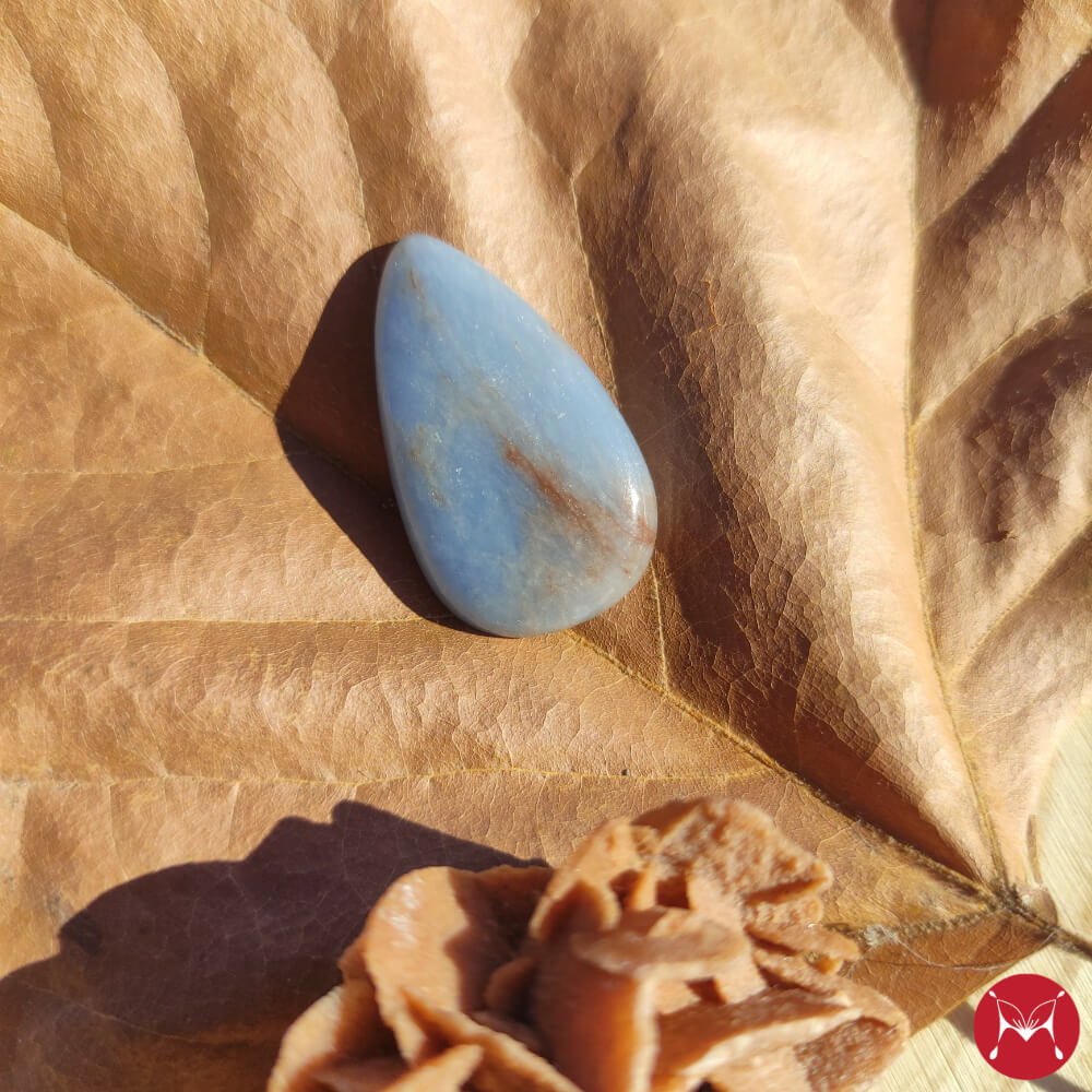 Angelite stone in tear drop cabochon
