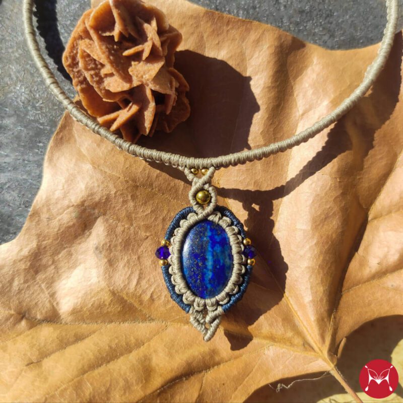 Caramel necklace Lapis Lazuli 3