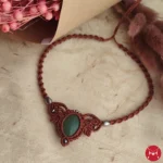 Selina necklace orange brown 2