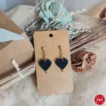 Eros earrings black gold