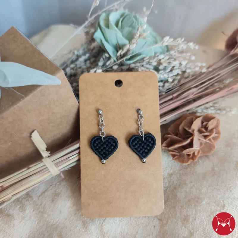 Eros earrings black silver