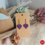 Eros earrings purple gold