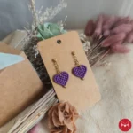 Eros earrings purple gold 2