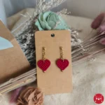 Eros earrings red gold