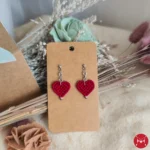 Eros earrings red silver