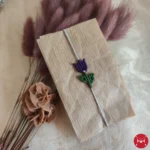 Tulip bracelet deep purple silver