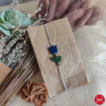 Tulip bracelet electric blue silver