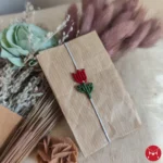 Tulip bracelet red silver